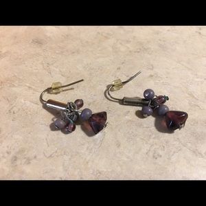 Amethyst beaded earrings